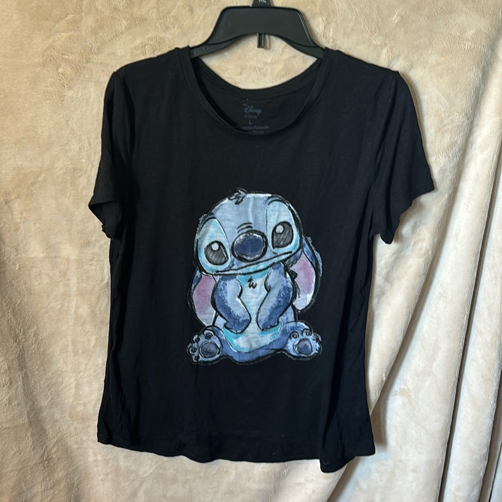Disney Stitch buttery soft black top. Short sleeve. Brand new without tags